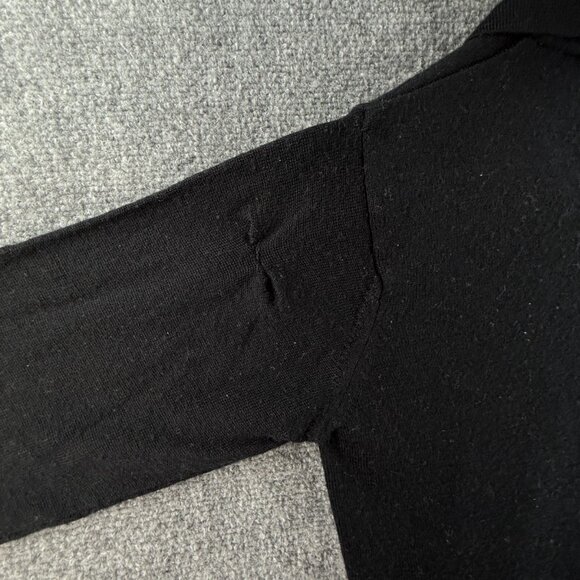 Lacoste Sweater Men Wool Size 2 Black Collared Preppy Knit Pullover Adult Logo - Picture 14 of 16